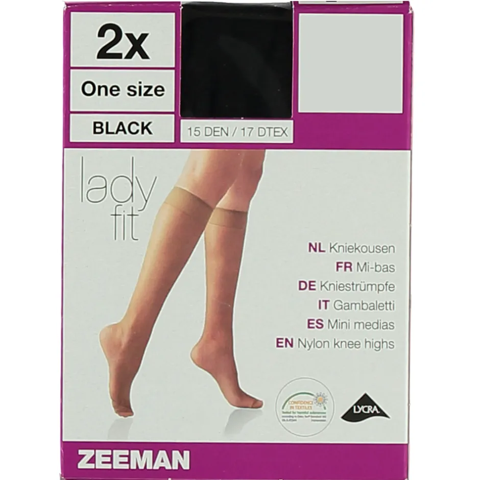 Zeeman Kniekousen - Zwart^DAMES Kniekousen|Basics