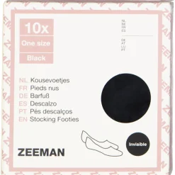 Zeeman Kousenvoetjes - Zwart^DAMES Sokken