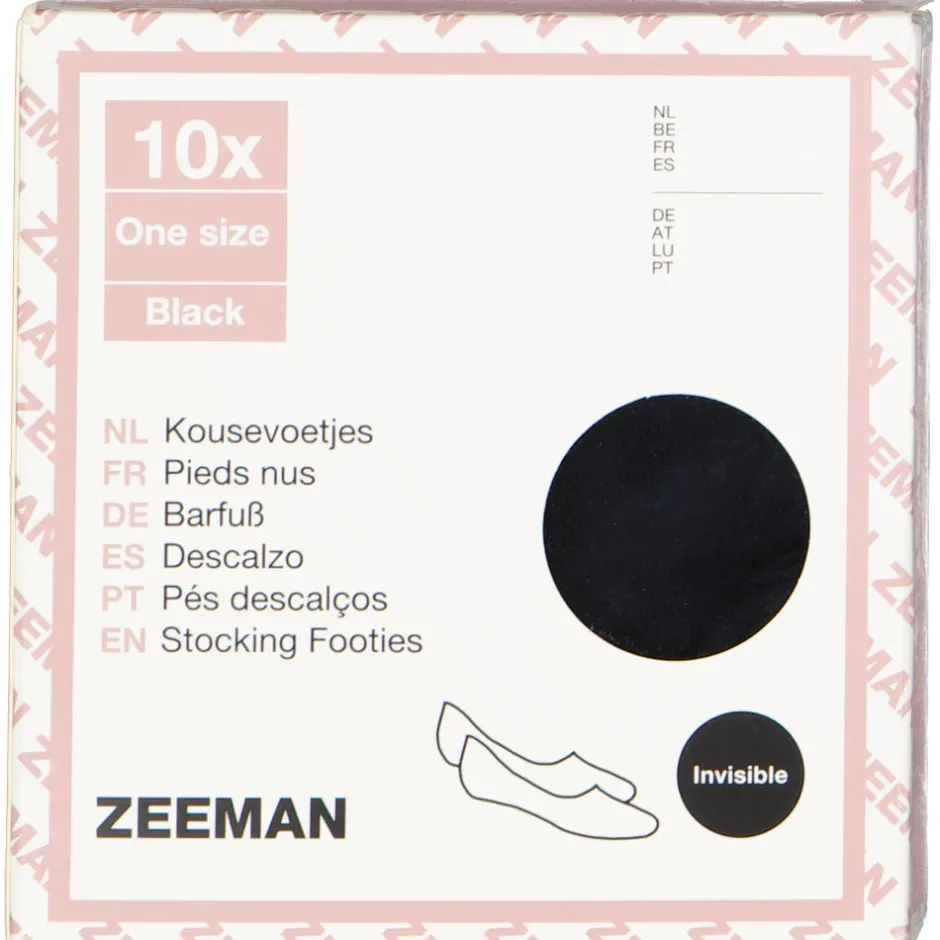 Zeeman Kousenvoetjes - Zwart^DAMES Sokken