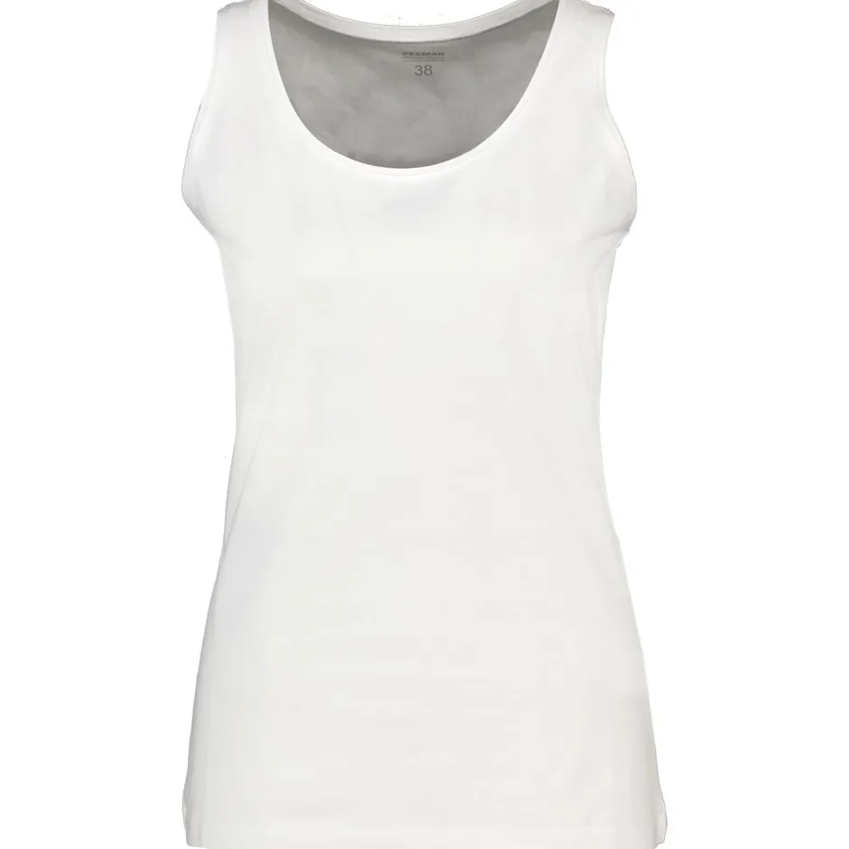 Zeeman Singlet - Wit^DAMES T-shirts & Tops
