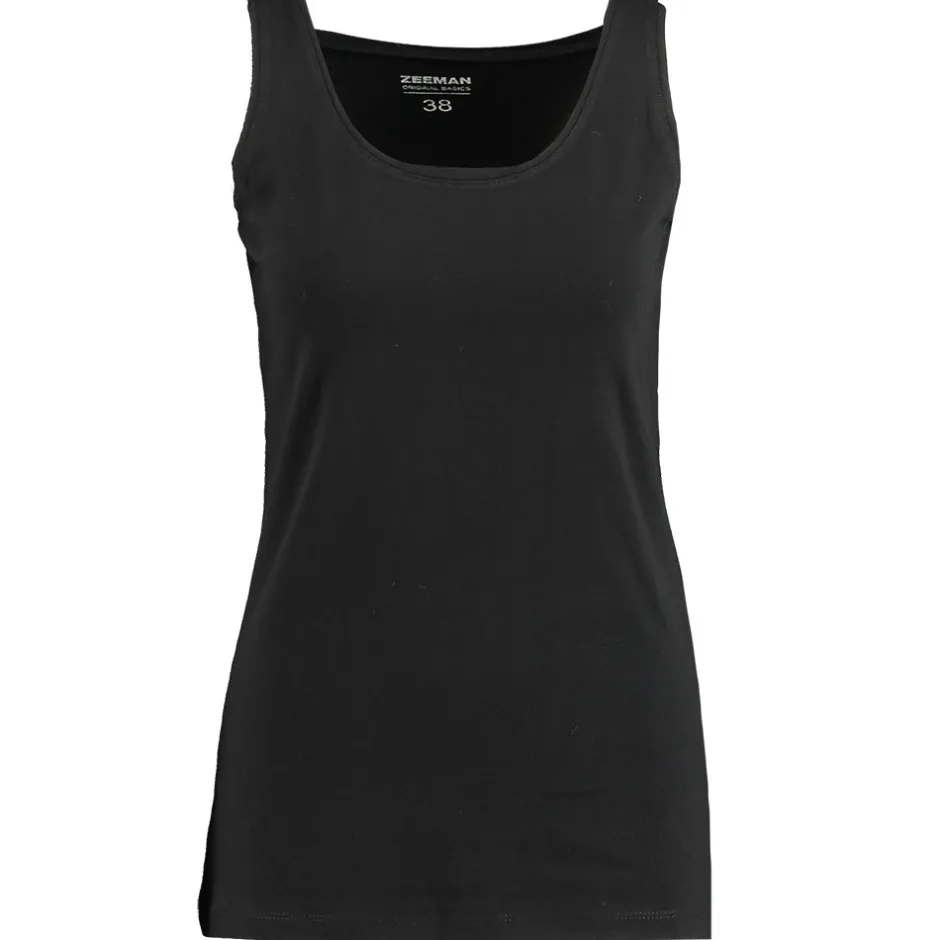 Zeeman Singlet - Zwart^DAMES T-shirts & Tops|Basics