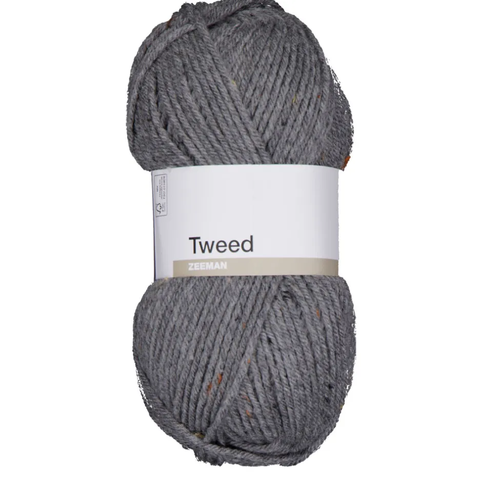 Zeeman Tweed Breigaren - Grijs^ Hobby|Breigaren