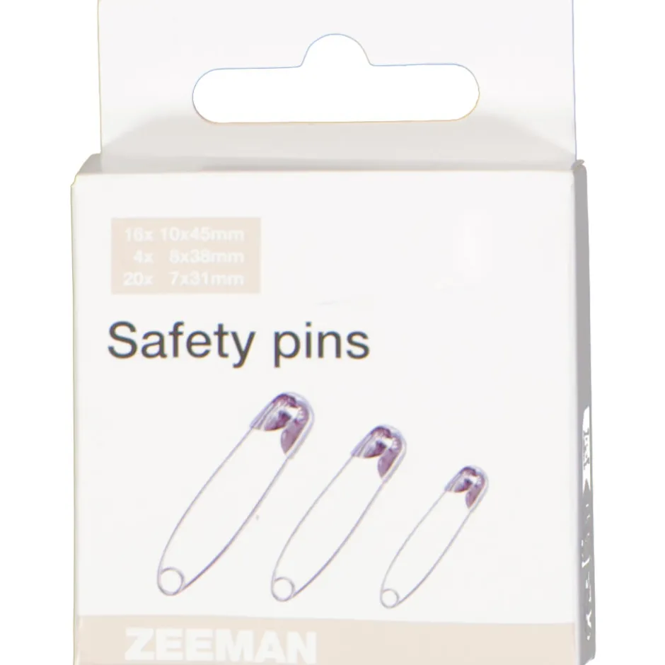 Zeeman Veiligheidsspelden - Zilver^ Hobby